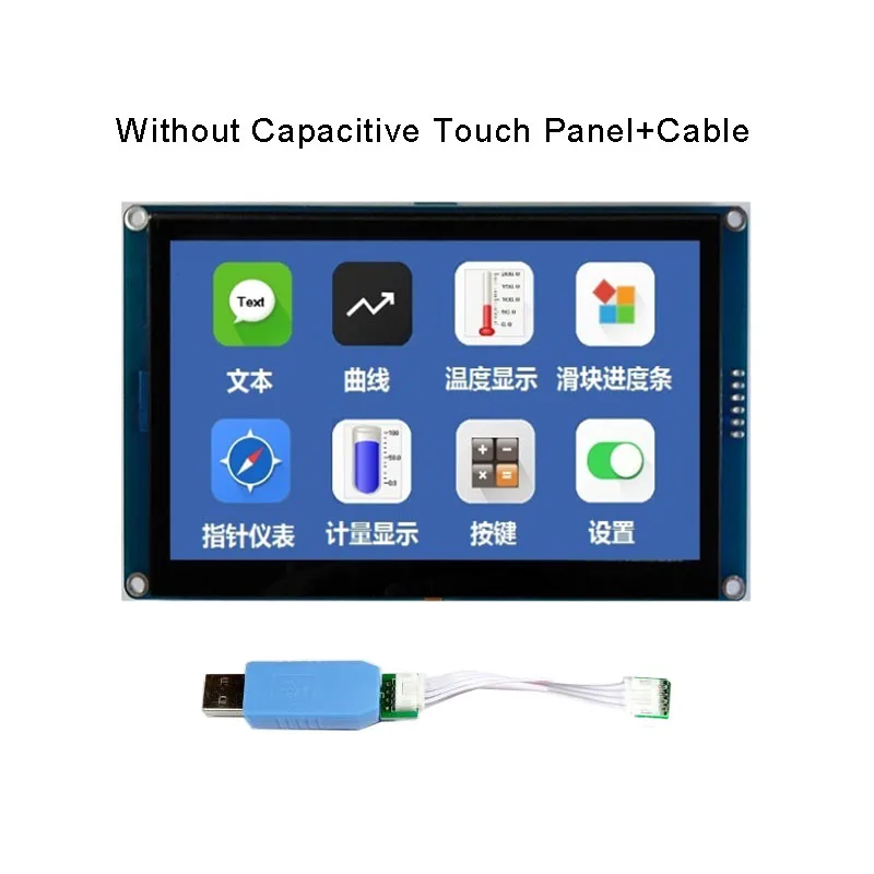 Vl- painel de toque capacicapacismart inteligente, tpolegadas, module, módulo de tela lcd