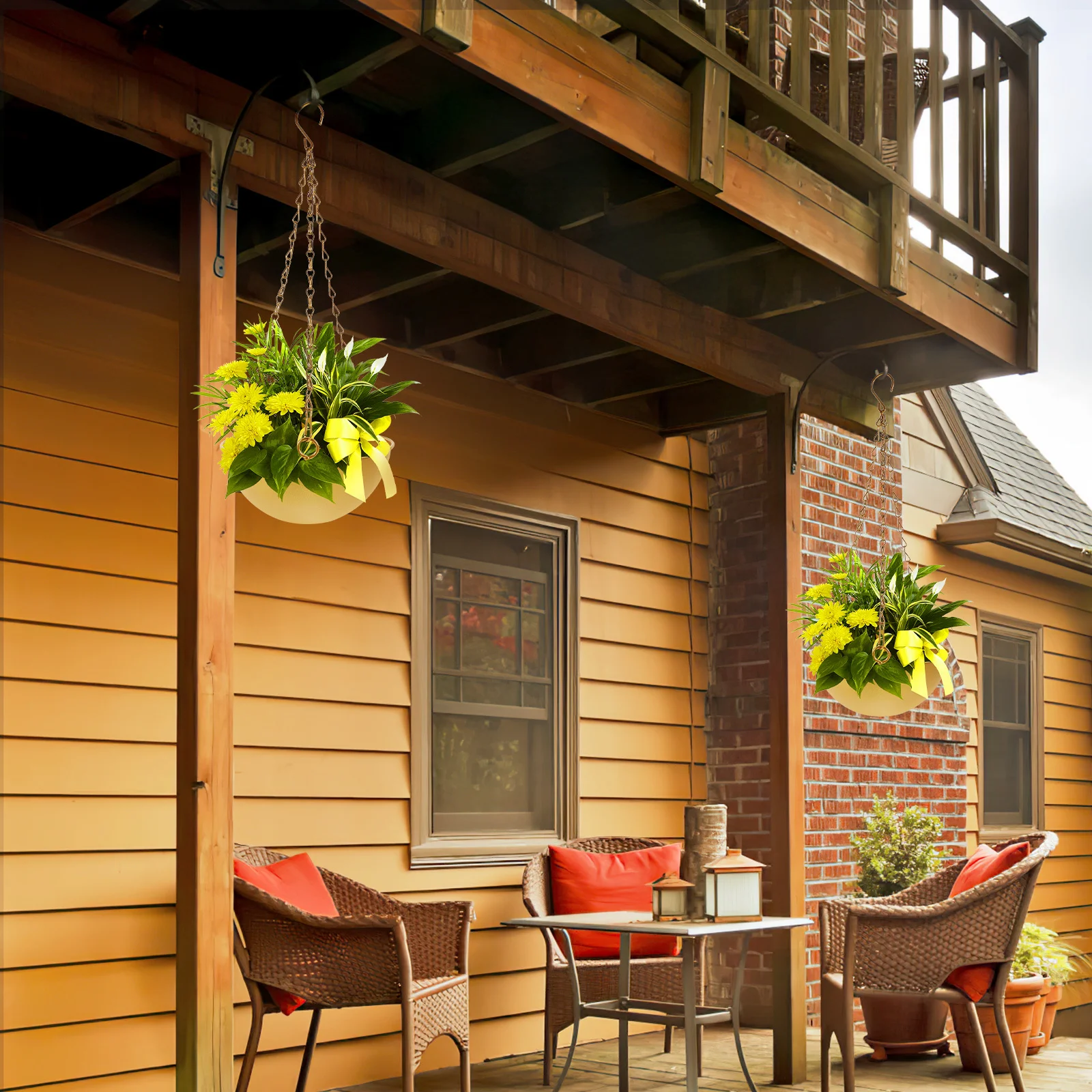 

Hanging Planter Baskets for Plants Indoor Outdoor Wall Hanging Flower Pot Balcony Garden Decorative Planter Container