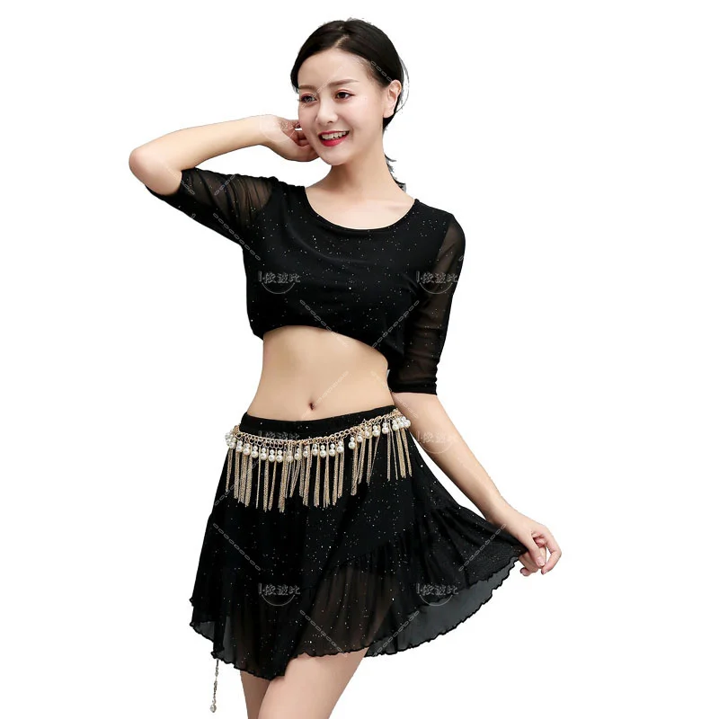 

Belly Dance Top Skirt Set Halloween Outfit Practice Clothes Sexy Women Suit Dance Wear Performance Oriental Party Costume Danse