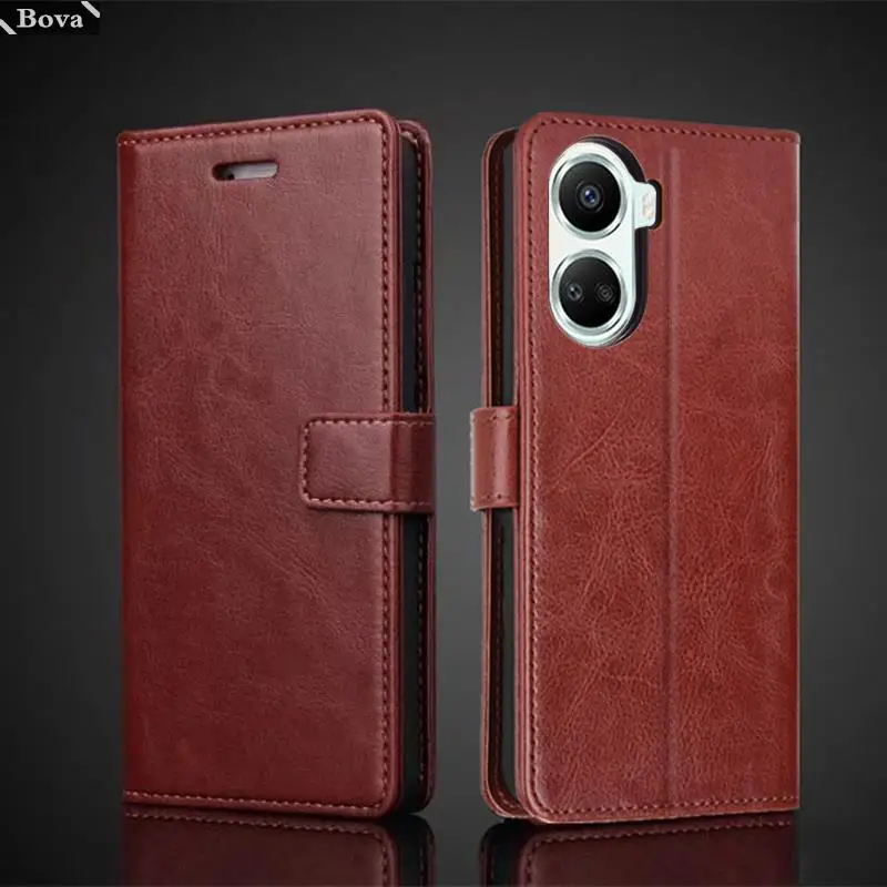 Card Holder Leather Case for Huawei Nova 10 SE BNE-LX1 BNE-LX3 Pu Leather Flip Cover Retro Wallet Case Business Fundas Coque