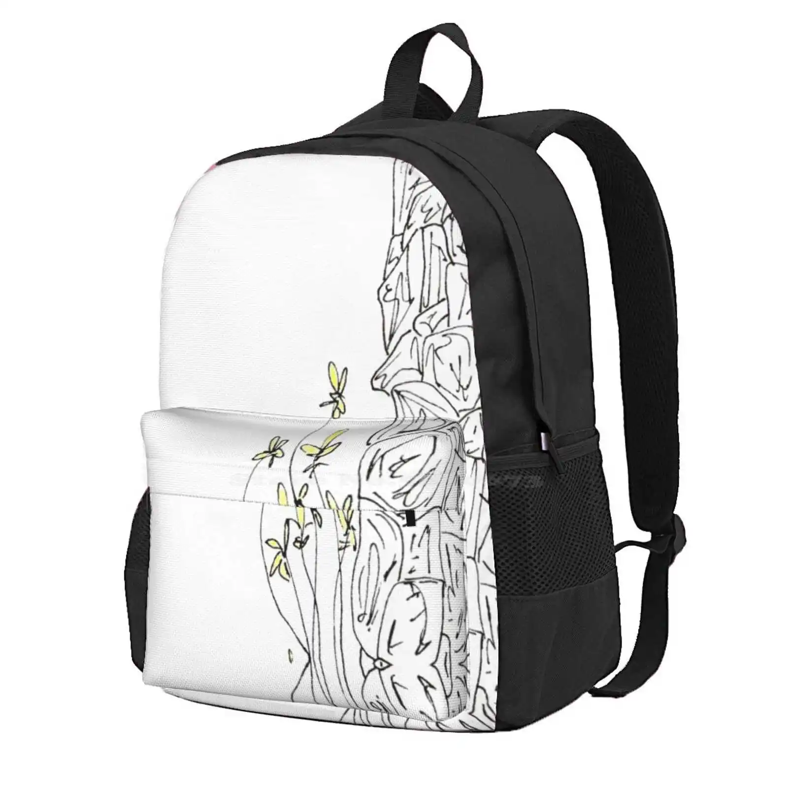 

Yellow Flower With Ambition Hot Sale Schoolbag Backpack Fashion Bags Yellow Flower Nature Minimalist