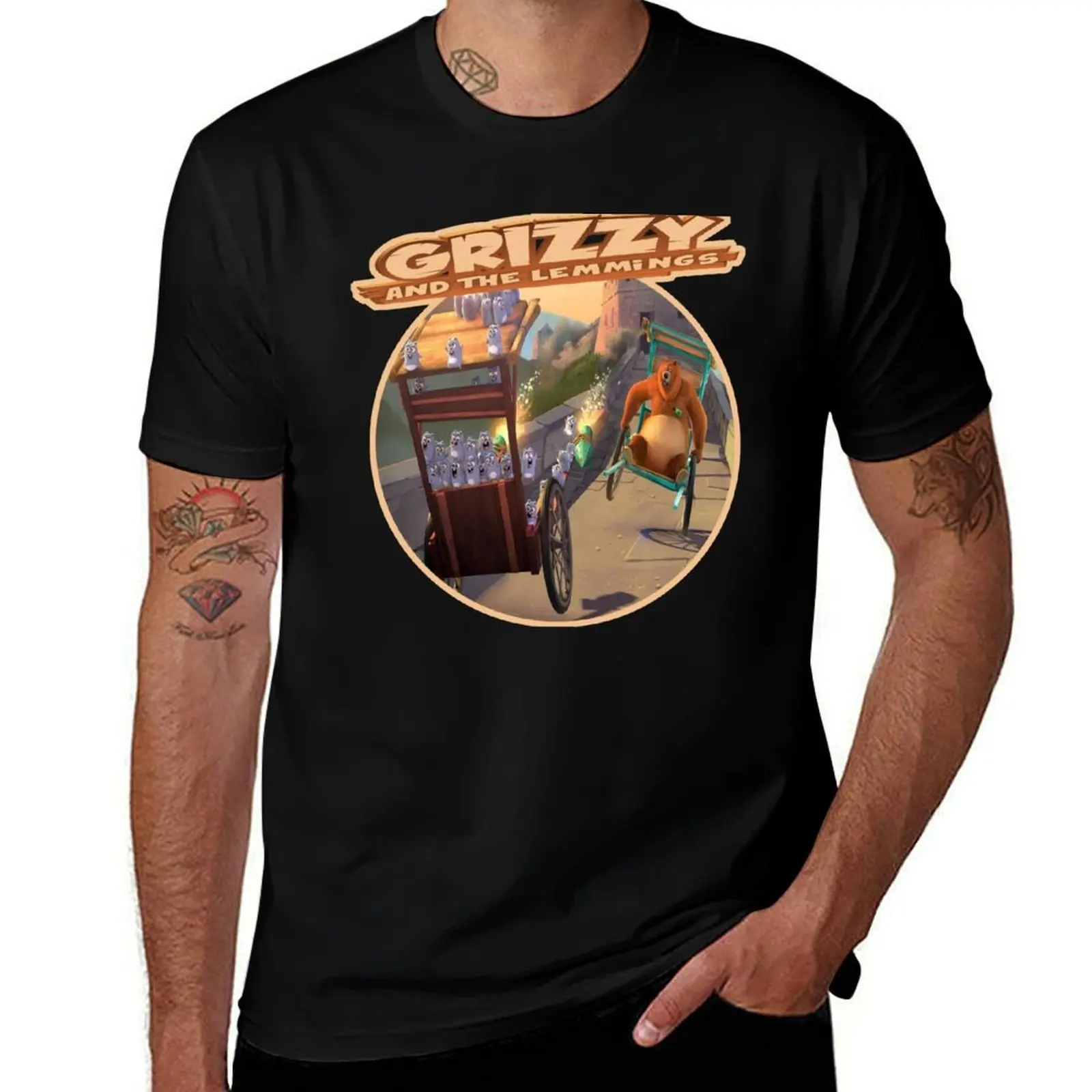

t man grizzy T-Shirt t funny for cotton and for man shirt man graphic shirts t the casual shirts men lemmings