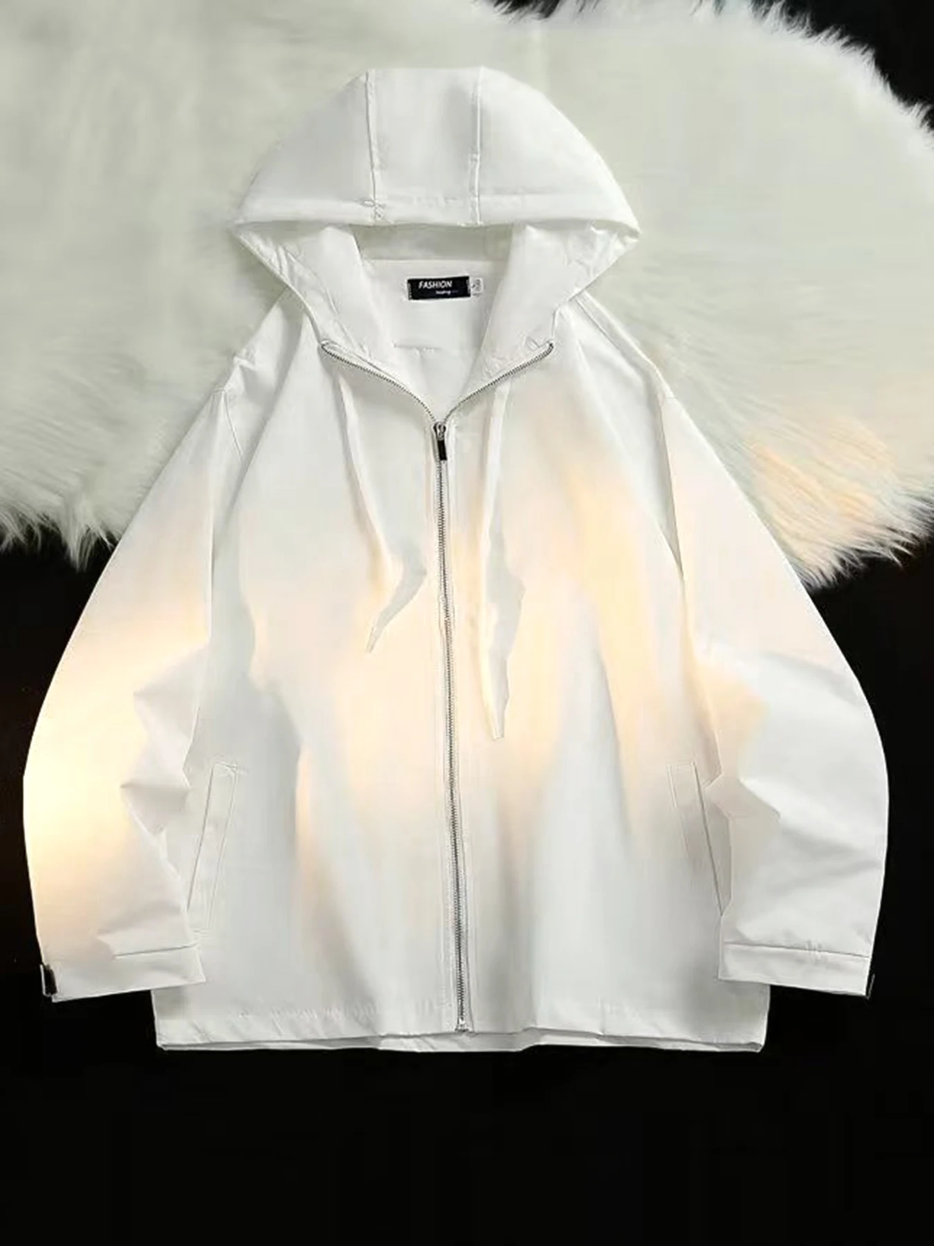 

Весенне-осенняя однотонная ветрозащитная куртка унисекс, стильное, универсальное и удобное легкое пальто.