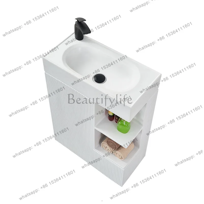 Artificial stone bathroom pillar basin washbasin table floor type vertical washbasin