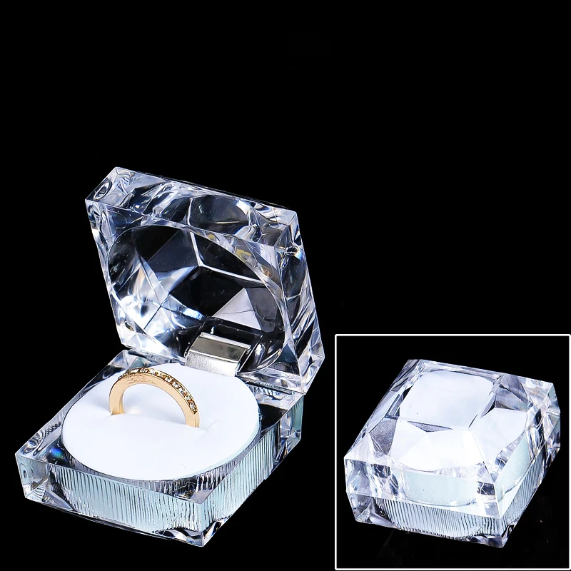 Acrylic Ring Box Holder for Wedding Proposals