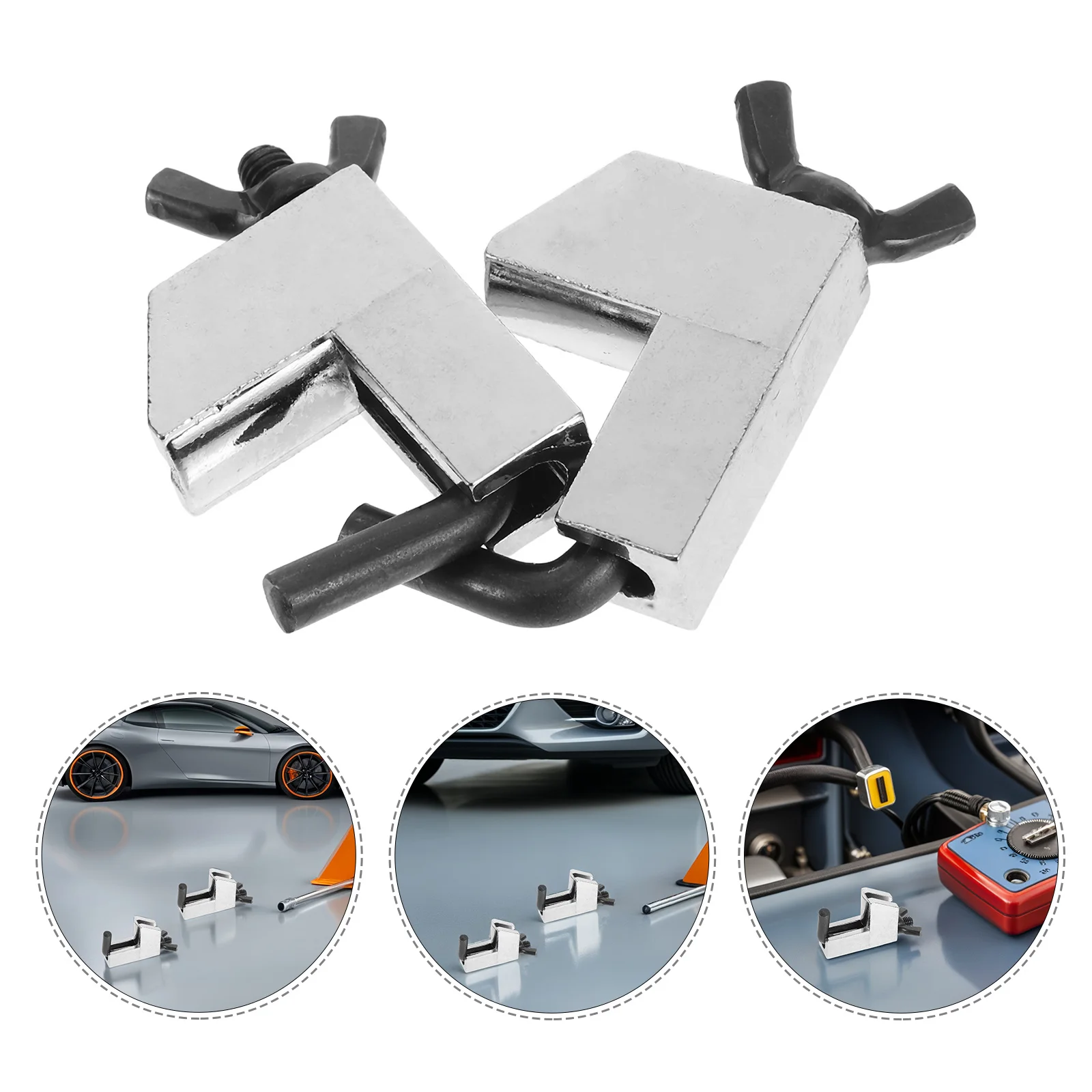 

2pcs Car Hose Clamps Quick Fastening Tool For Brake Fuel Vacuum Lines Zinc Alloy Portable Engine Repair Hose Clamp Pliers Kit