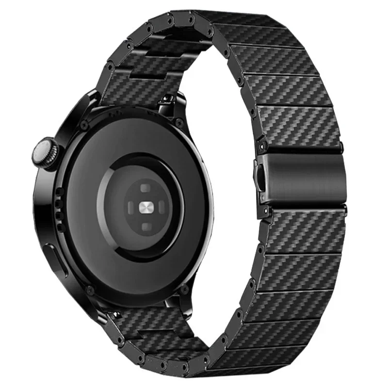Fascia con motivo in fibra di carbonio da 22 mm per Amazfit Bip 6 5 5 Unity/GTR 4 3 2 Bracciale per Amazfit Stratos/Balance/Chetah cinturino rotondo