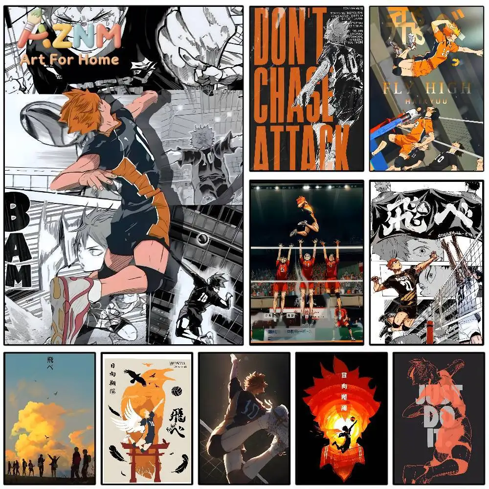

Постер с изображением японского аниме Haikyuu, с принтами, для украшения дома, спальни, гостиной, подарок