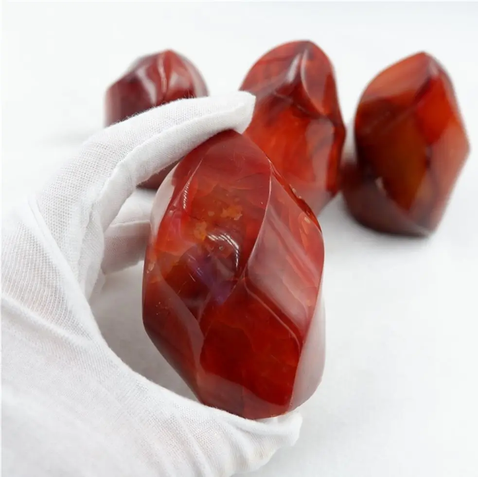 Red Agate Torch Crystal Flame Natural Carnelian Quartz Gemstone Free Form Fire Crystals Healing Reiki Decor Meditation Stone