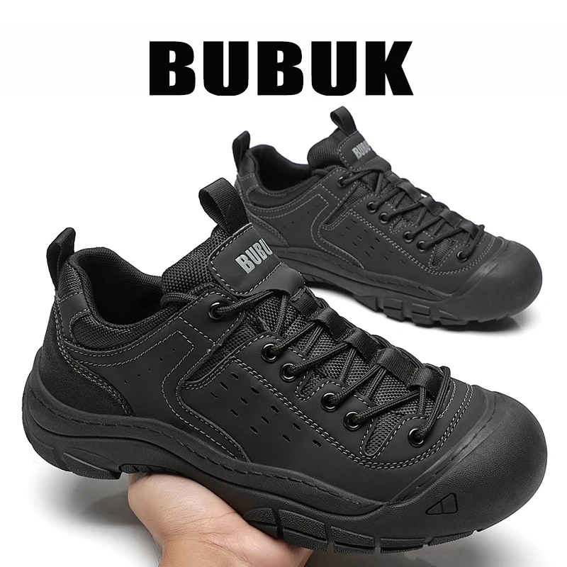 Bubuk Men's Casual Sneakers, Breathable and Durable Thick-Soled Work Shoes, Outdoor Hiking, Commuting, and Shopping Men's Sports Shoes