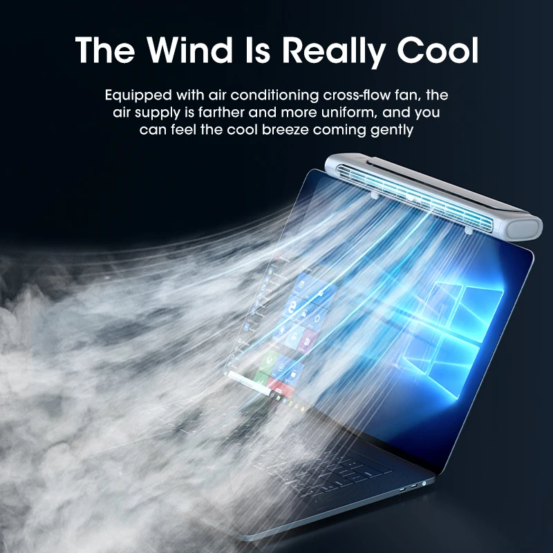 شاشة معلقة مروحة عمودي ثنائي الاستخدام مروحة صغيرة بلا حدود قابل للتعديل مبرد الرياح قابل للتعديل زاوية مكتب مروحة Usb المنزلية