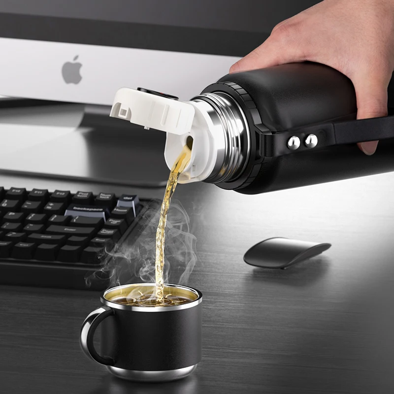 

Бутылка-термос из нержавеющей стали с чайным фильтром, дисплей температуры, отскокная крышка, изолированные бутылки, портативные термосы для улицы