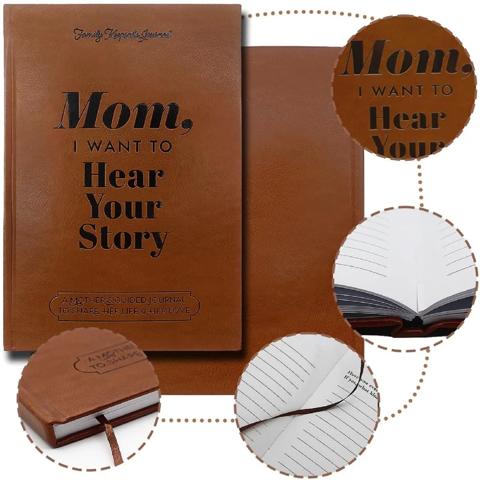 Mom, I want to hear your story, Mom\'s guide journal to share her thoughts and memories, the gift of meaningful diary for mom