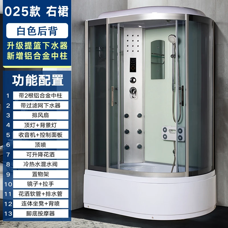 

Душ Встроенная ванная комната Встроенная бытовая душевая комната с ванной Ванная комната Стеклянная перегородка Ванна