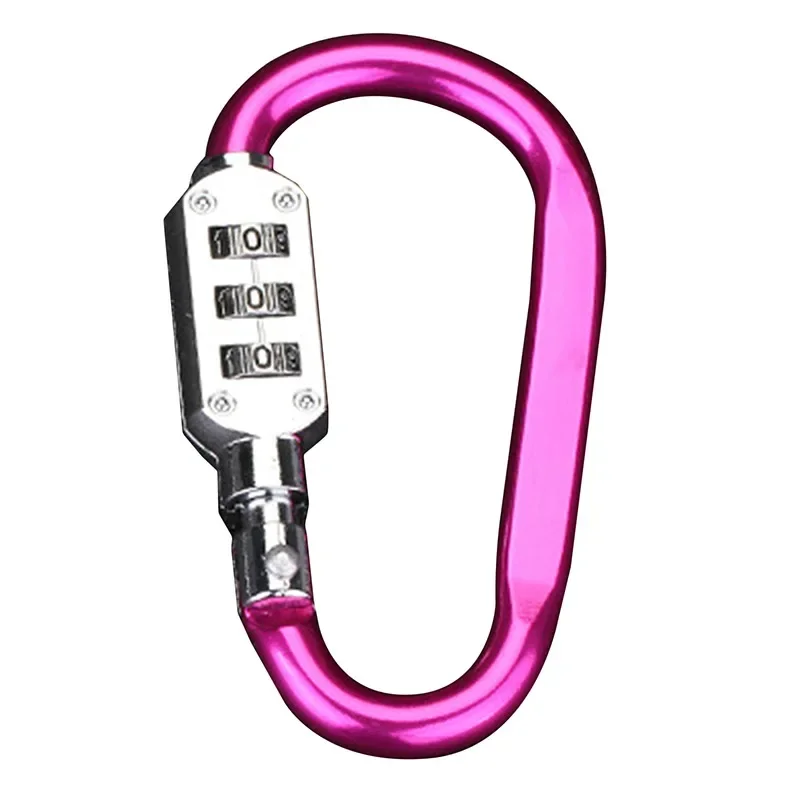 Bicycle Anti-theft Lock Carabiner Password Aluminum Alloy Hiking Bag Luggage Security Lock3 Dial Padlock Tool