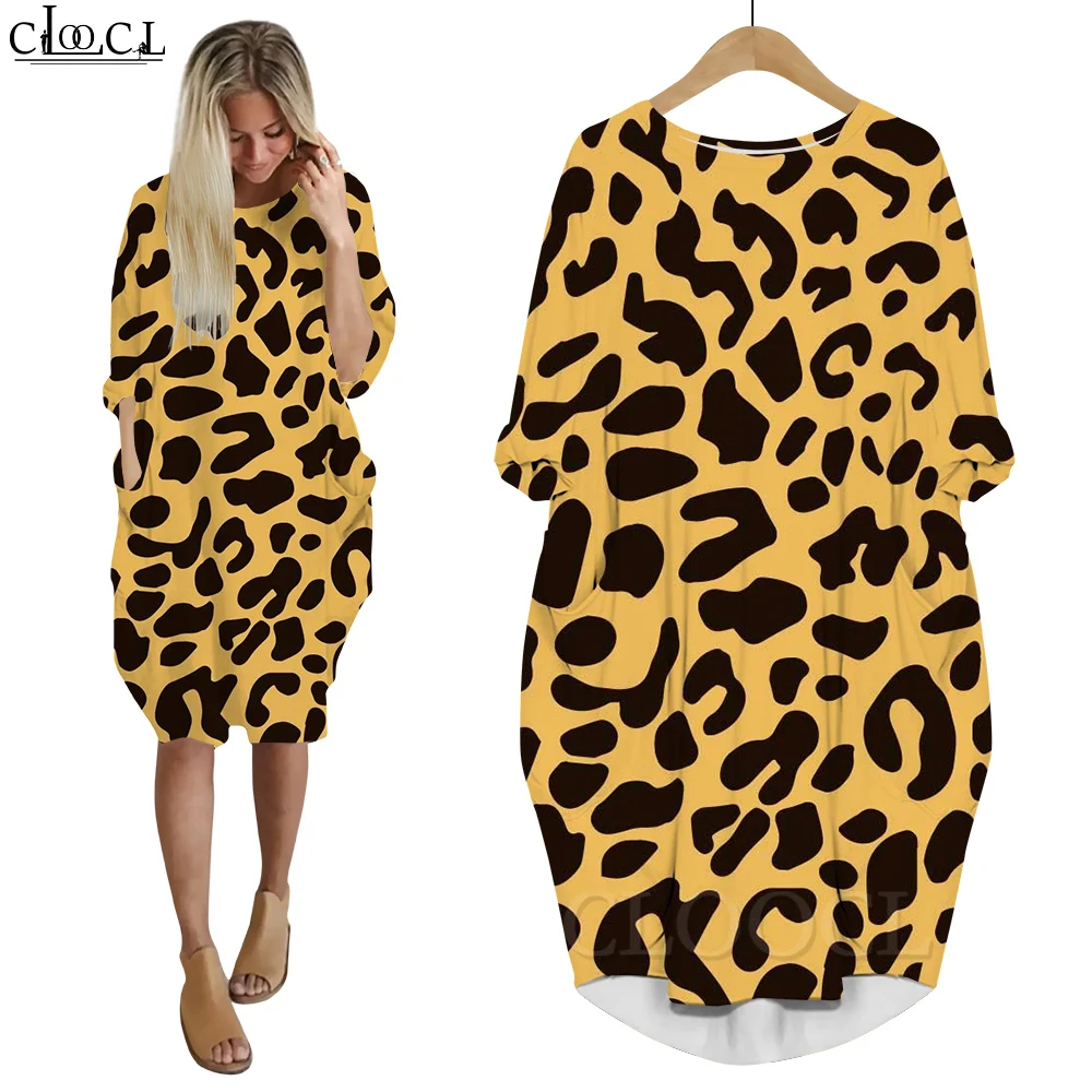 CLOOCL ชุด ZEBRA STRIPES พิมพ์แขนยาวหลวม Fit Pullover Robe Femme ชุดปาร์ตี้สุภาพสตรีชุดเซ็กซี่ Streetwear