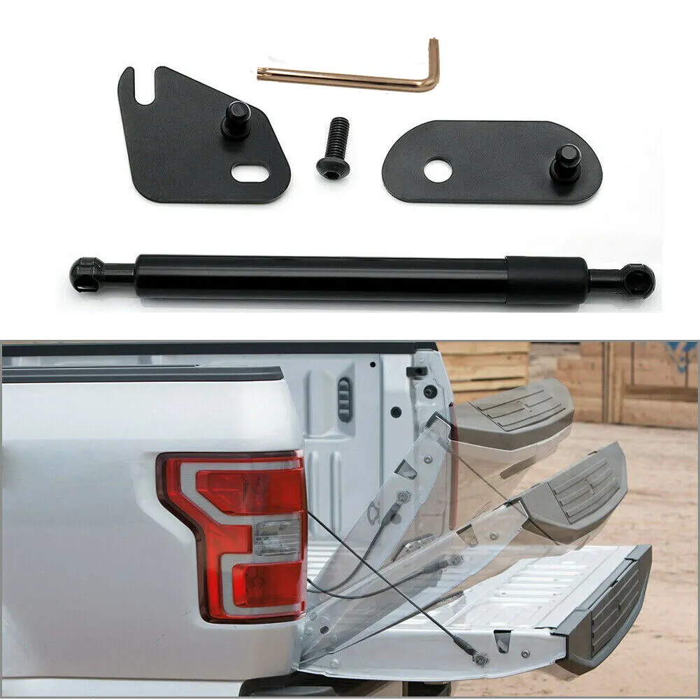 

Slow Drop Rate Telescopic Rod Kit Pick Up Accessories Tailgate Gas Assist Slow down Shock Struts Tailgate Assist Shock For F150