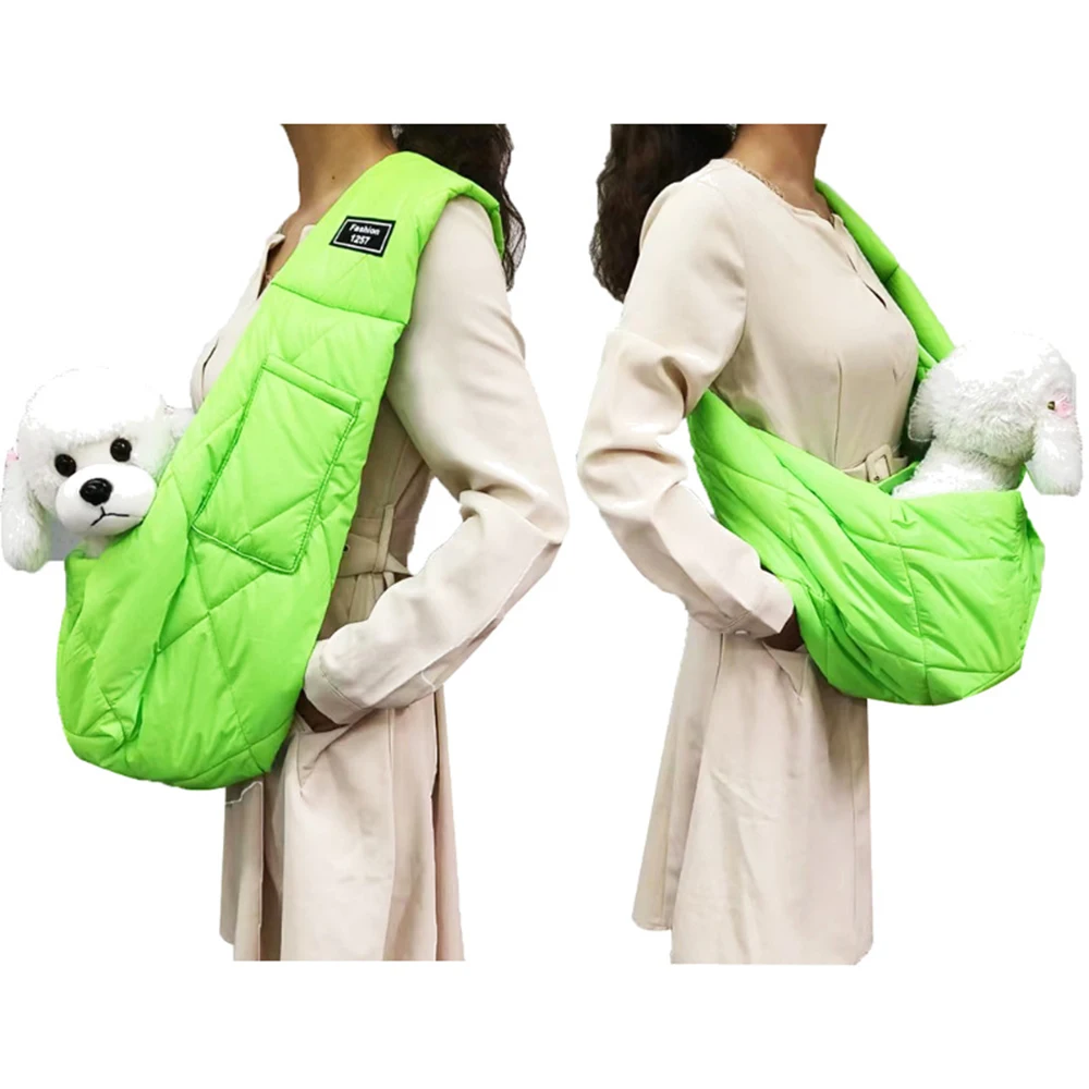 Winter Warm Dog Bags For Small Dogs Cats Portable Pet Sling Carrier Bag Adjustable Travel Safe Sling Bag Shoulder Handbag