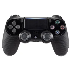 eXtremeRate Anti-Skid Sweat-Absorbent Controller Grips for PS4, Textured Soft Rubber Handle Grips for PS4 Pro Slim Controller