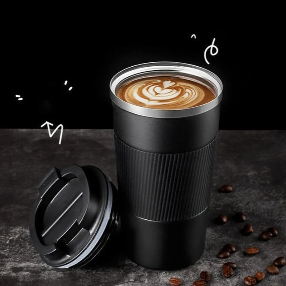 304 Stainless Steel Vacuum Insulation Cup 510ml Double Layer Car Water Bottle Leak-Proof with Lid Outdoor Portable Coffee Cup