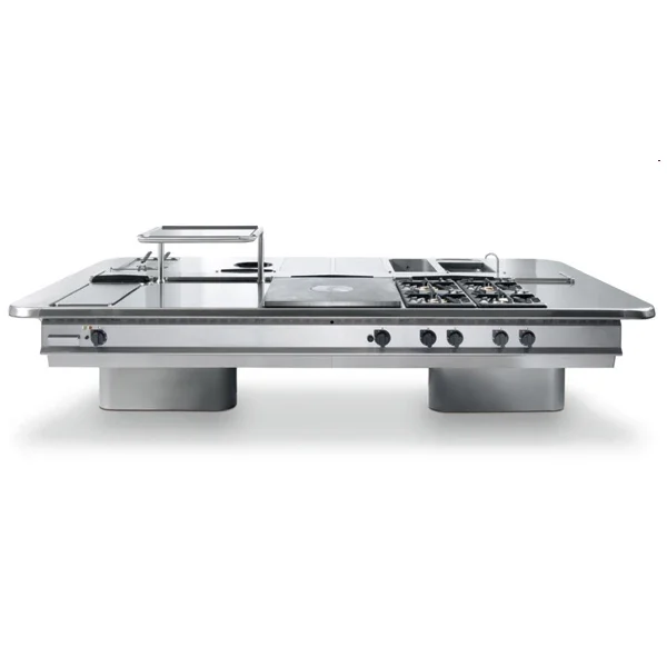 Commercial heavy duty industrial kitchen cooking island for hotel open kitchens