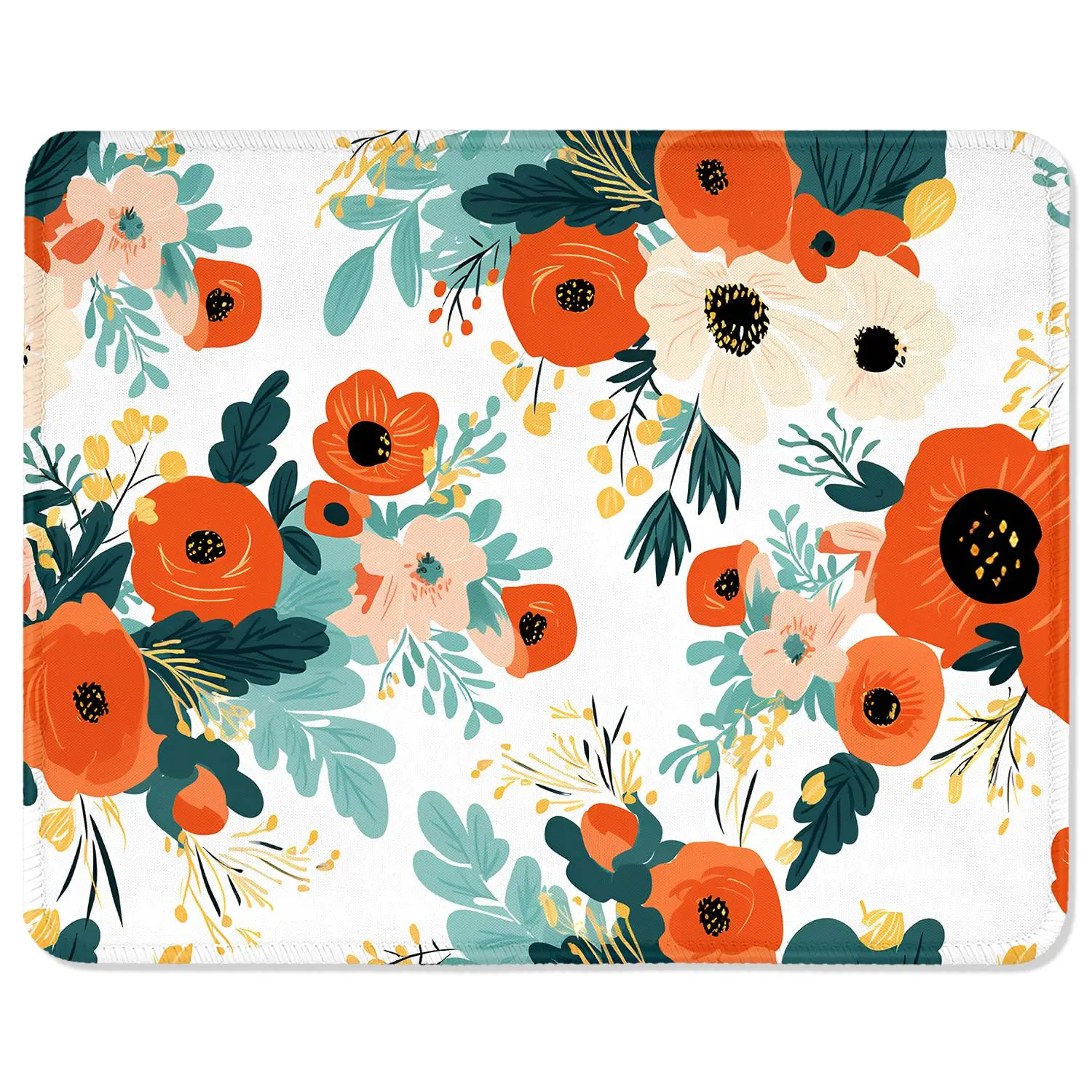 

High Quality Retro Flowers Plants Printing Gaming Mousepad Gamer Mouse Mat Keyboard Mats Desk Pad Mousepads 22x18cm For Computer