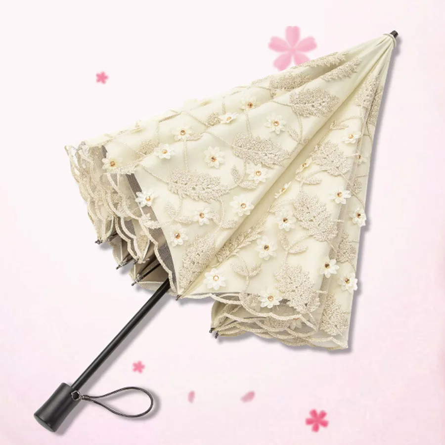 

Visor Umbrella Girl Yellow Uv Lace Sword Outdoor Umbrella Parasol Rain Toothpick Luxury Double Layer Upf50 Guarda Sol Umbrellas