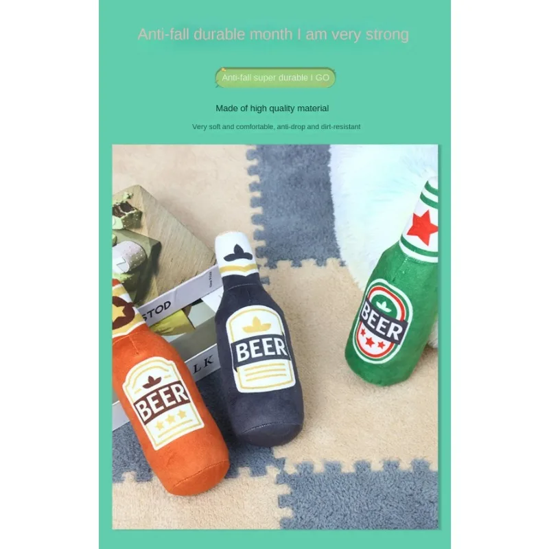 1PC pet simulation beer sound toy, for dogs to enjoy themselves and relieve boredom, suitable for parties and gatherings