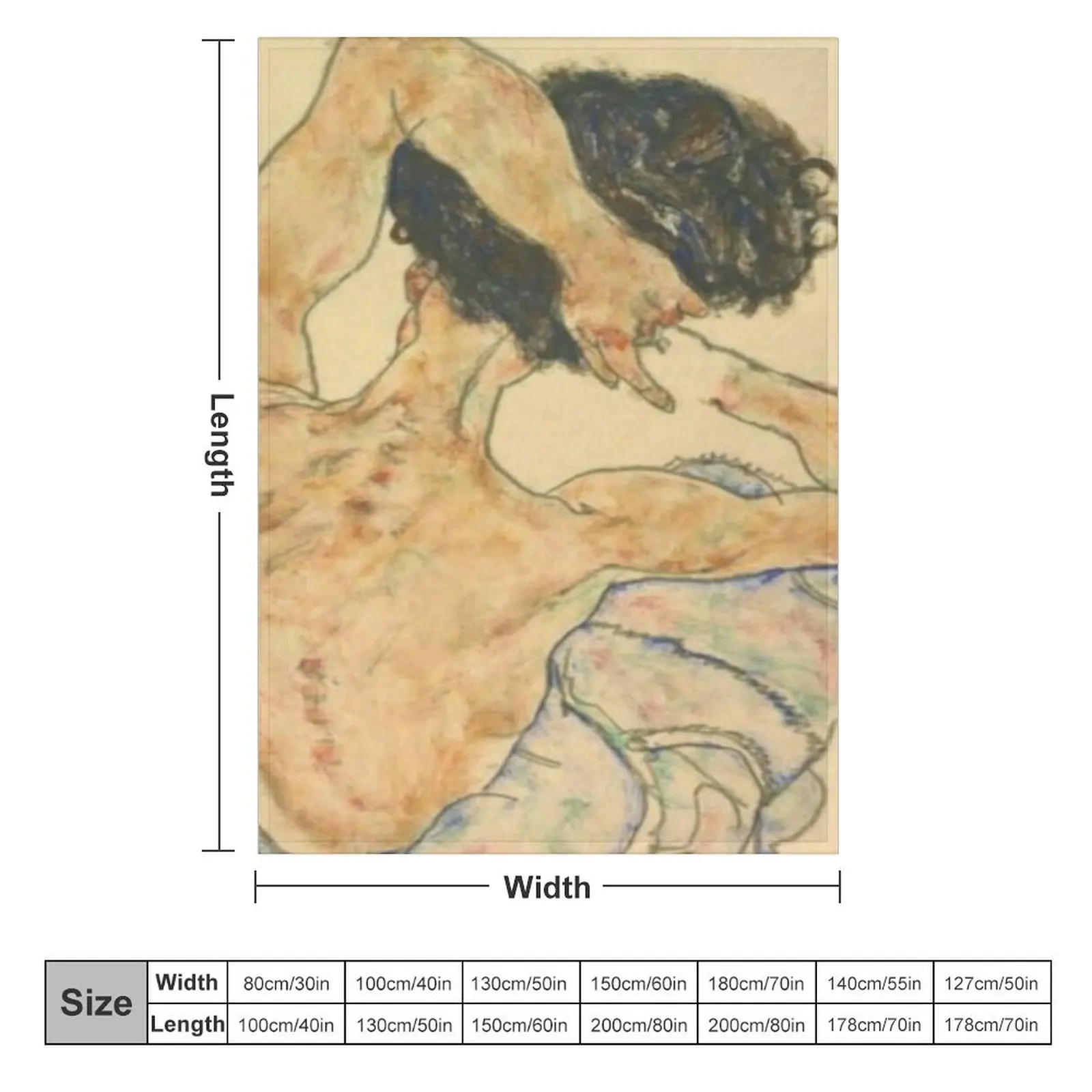 Egon Schiele - Artwork (1917) Throw Blanket Sofa Sofa Quilt Blankets