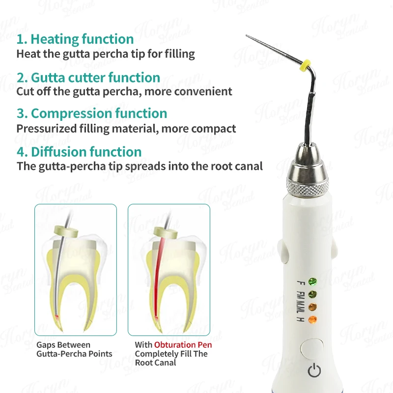 den tal Gutta Cutter mit 4 Spitzen Percha Points Kit Zähne Obturation Pen