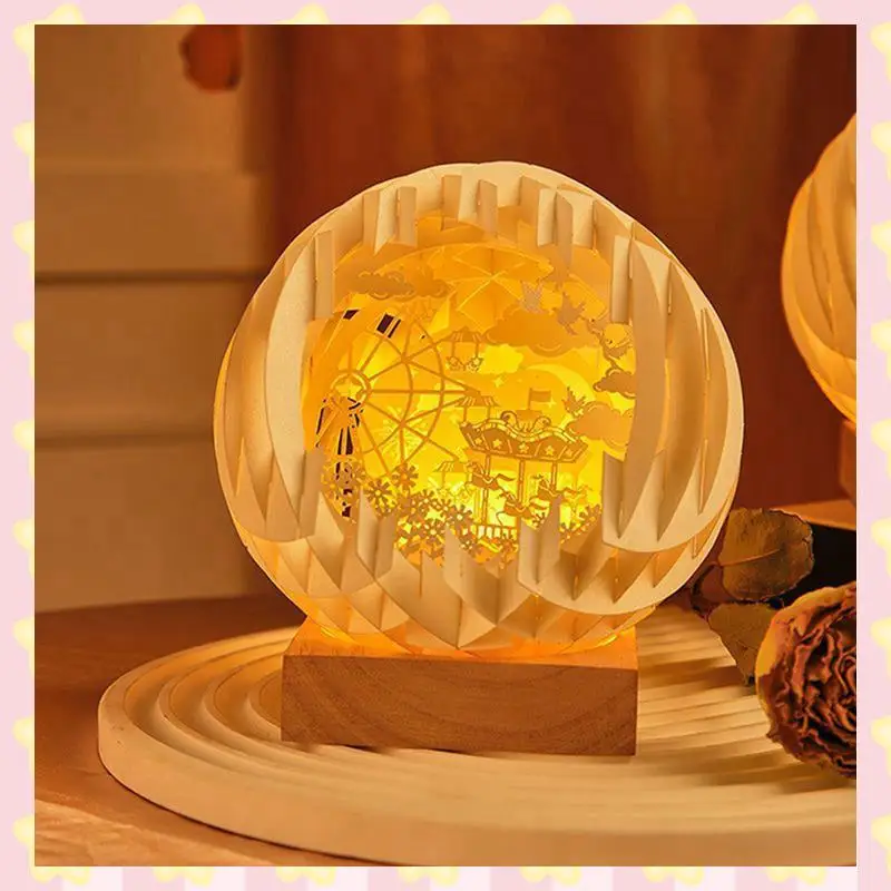 

AB51 Carved Lamp Creati Ve Three-Dimensional Birthday Gift Romantic Night Light Gift Ornaments, Suitable For Women's Gifts
