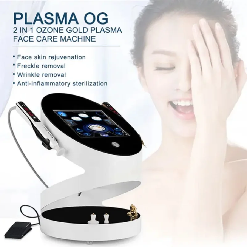 2 in 1 Plasma Pen Mole Pigment Removal Black Spot Remover Machine Beauty Ozone Plasma Lift Pen Acne Treatment Device