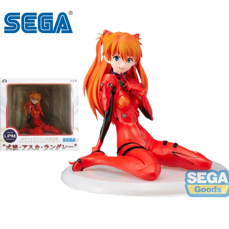 

SEGA NEON GENESIS EVANGELION Anime Figure Asuka Langley Soryu Sitting Posture Action Figure Toys for Kids Gift Original Model