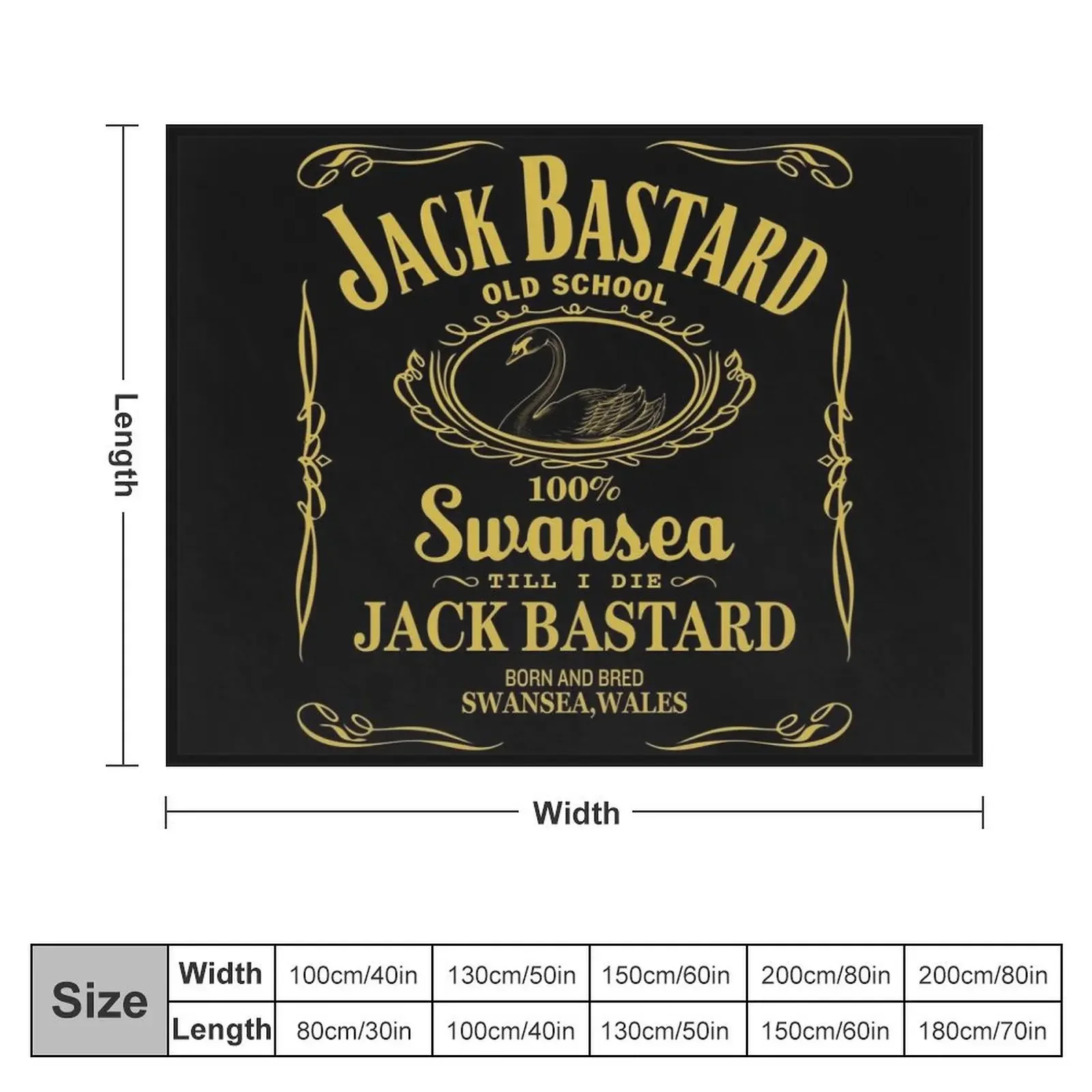 SWANSEA - JACK BASTARD GOLD Throw Blanket halloween warm winter Stuffeds Blankets