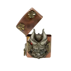 Brass Baron Horns Lighter Storage Case Outdoors EDC Handmade Universal Portable Box Container Organizer Holder Replacement Gift