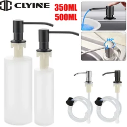 kitchen Sink Liquid Pump Soap Dispensers Stainless Steel 500ML Liquid Soap Bottle Mount Hand Pressure Dispenser For Liquid Soap