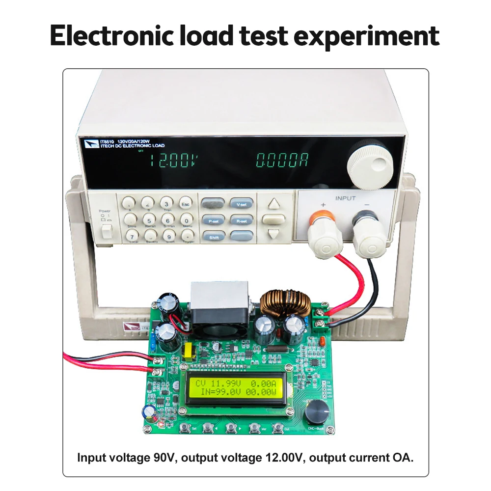DPQ6012 DPQ9010 DC-DC CNC CV CC Step-down Module 60V 90V 0-12A Adjustable Power Supply Buck Converter LCD1602 Digital Display
