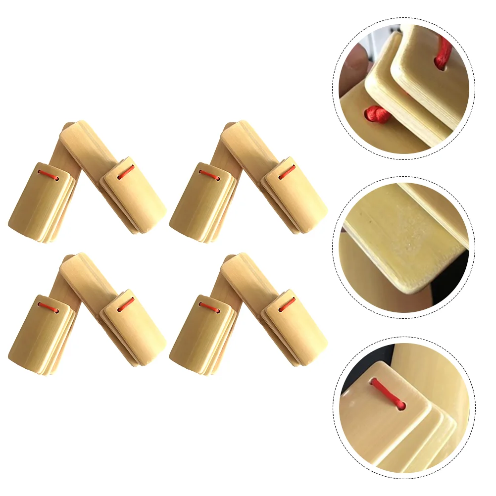 

8 Pcs Bamboo Traditional Make Decision Percussion Instrument China Kuaiban Clappers Portable Child