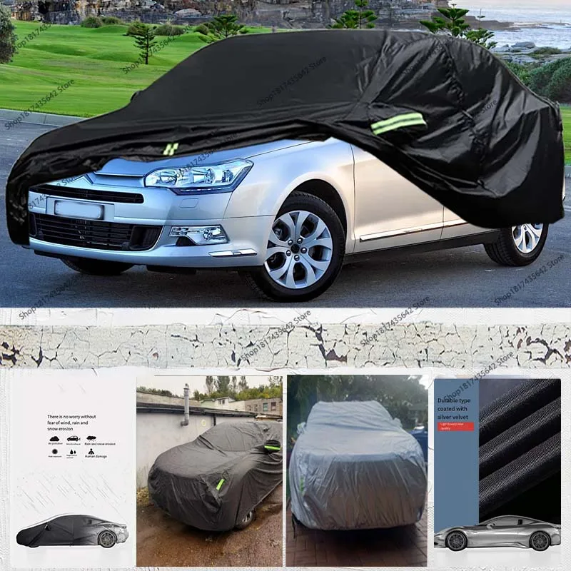 

Защитные чехлы, полный автомобильный чехол для Citroen C5 2014-2017, уличный солнцезащитный козырек, пылезащитный, полный автомобильный чехол, ветрозащитный