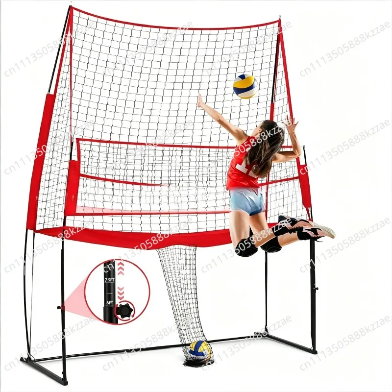 Portable Volleyball Practice Net 11*8 Feet Single Training Net Adjustable Height Multifunctional Volleyball Practice Net