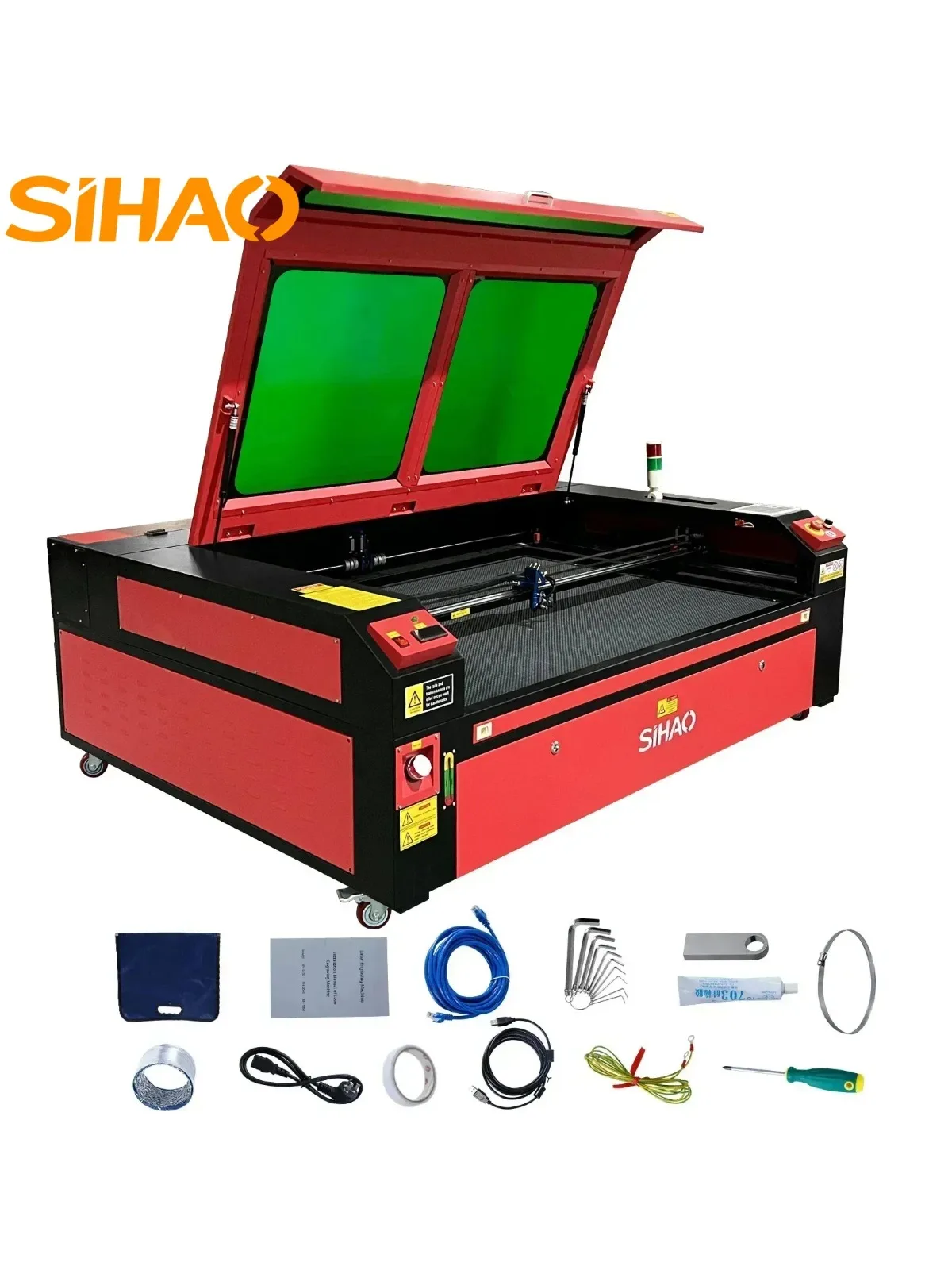 SIHAO CO2 Lasergraveermachine 50/60/80/100/130W RUIDA Lightburn Lasergraveermachine Stof Hout Digitale Gravure Carving Print - afbeelding 2