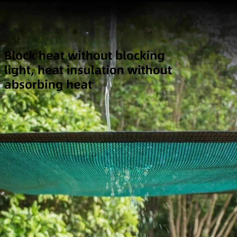 مظلة شمسية مخصصة للحديقة - أخضر داكن - عملية خياطة ثلاثية الأبعاد عالية الجودة تخلق حماية من الشمس