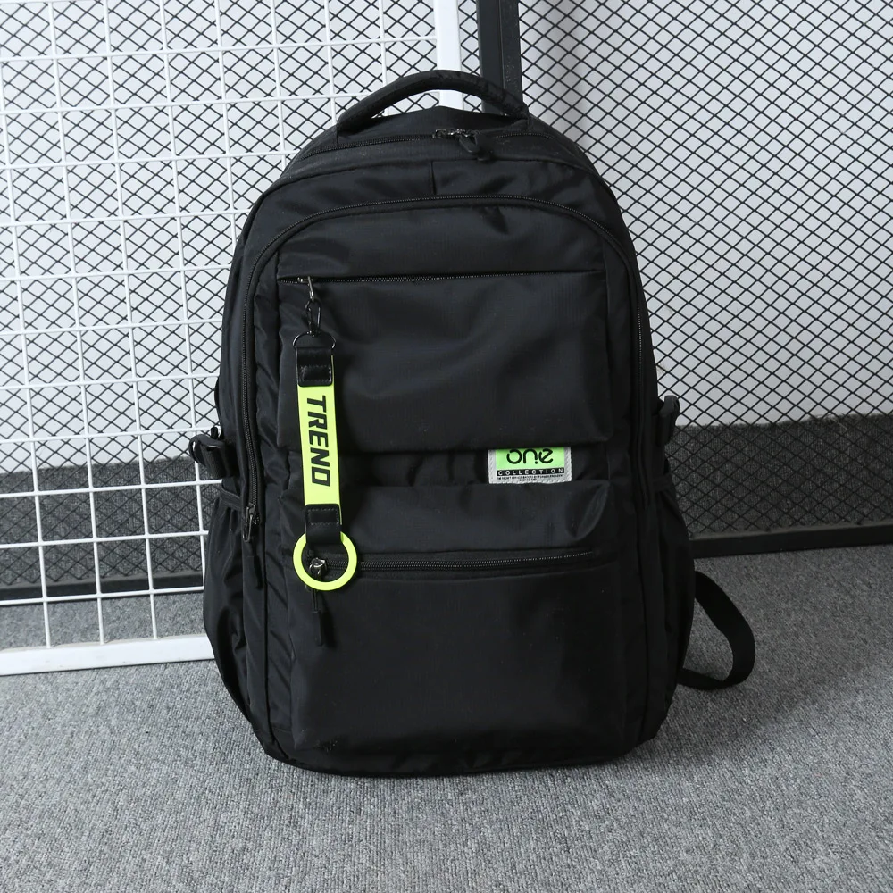 New Casual Travel Men's Bapa Large Capaci Cuter Bag Commuting Bla Double oulder Bag for High School College Stud...