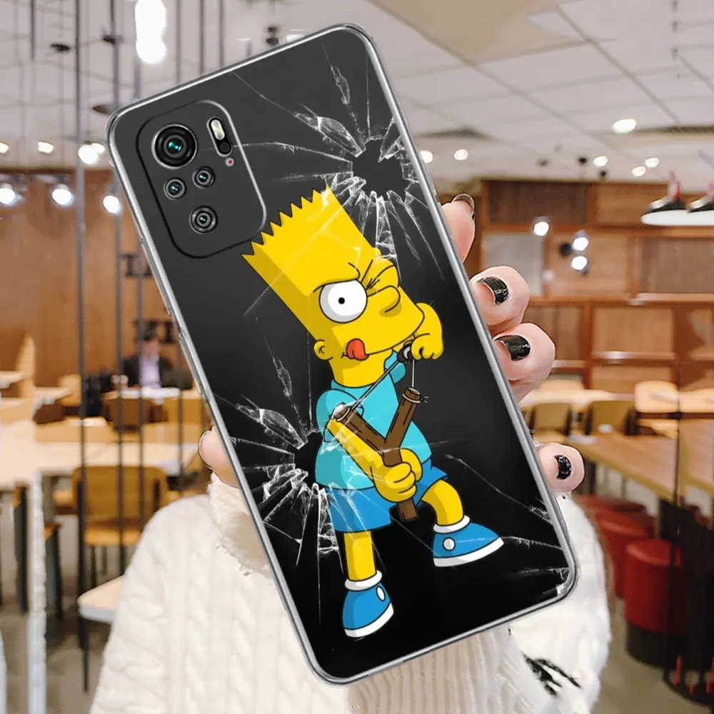 Case For Xiaomi Redmi Note 11 10 Pro 9S 12 9 12S 11S 10S Poco X3 NFC 11T Phone Cover Transparent Shell Hot Simpsons Boy Funda