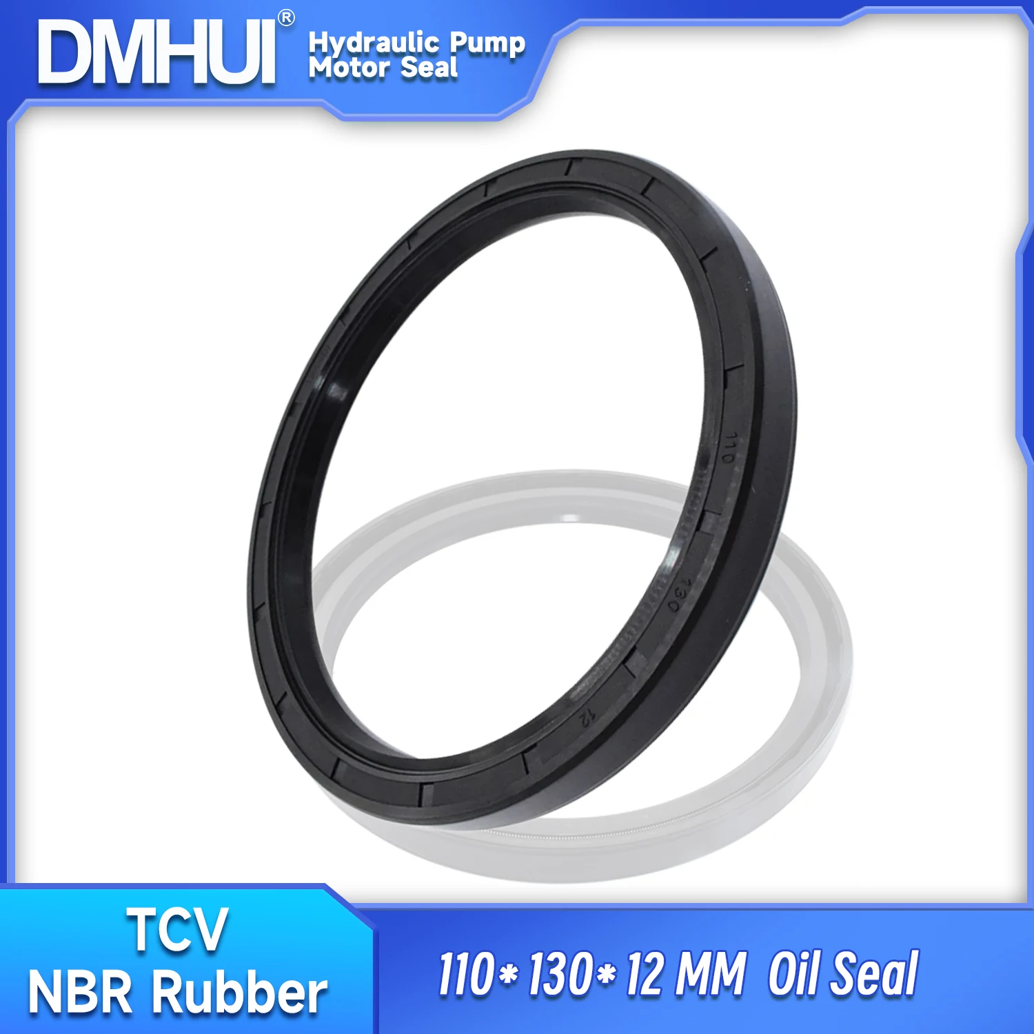 

DMHUI High Pressure NBR Rubber Oil Seal Hydraulic Pump TCV Type Double Lip Seals 110x130x12 mm