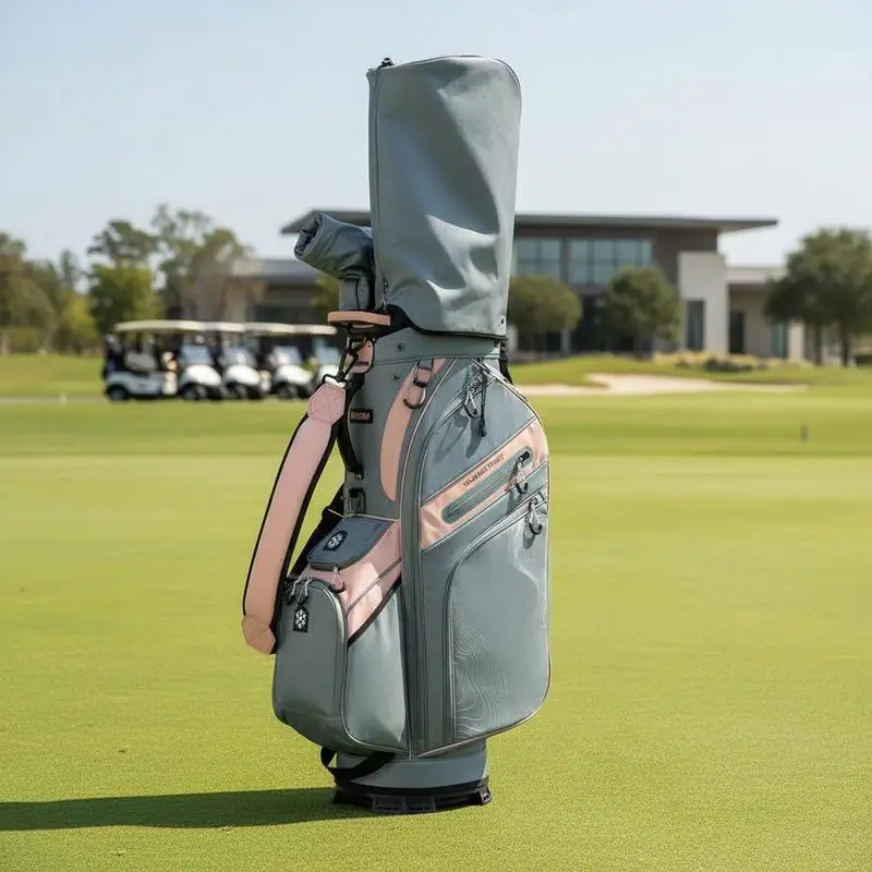 Sac de golf moulé avec fermeture à verrou, 14 séparateurs pleine longueur et 11 poches - Orange