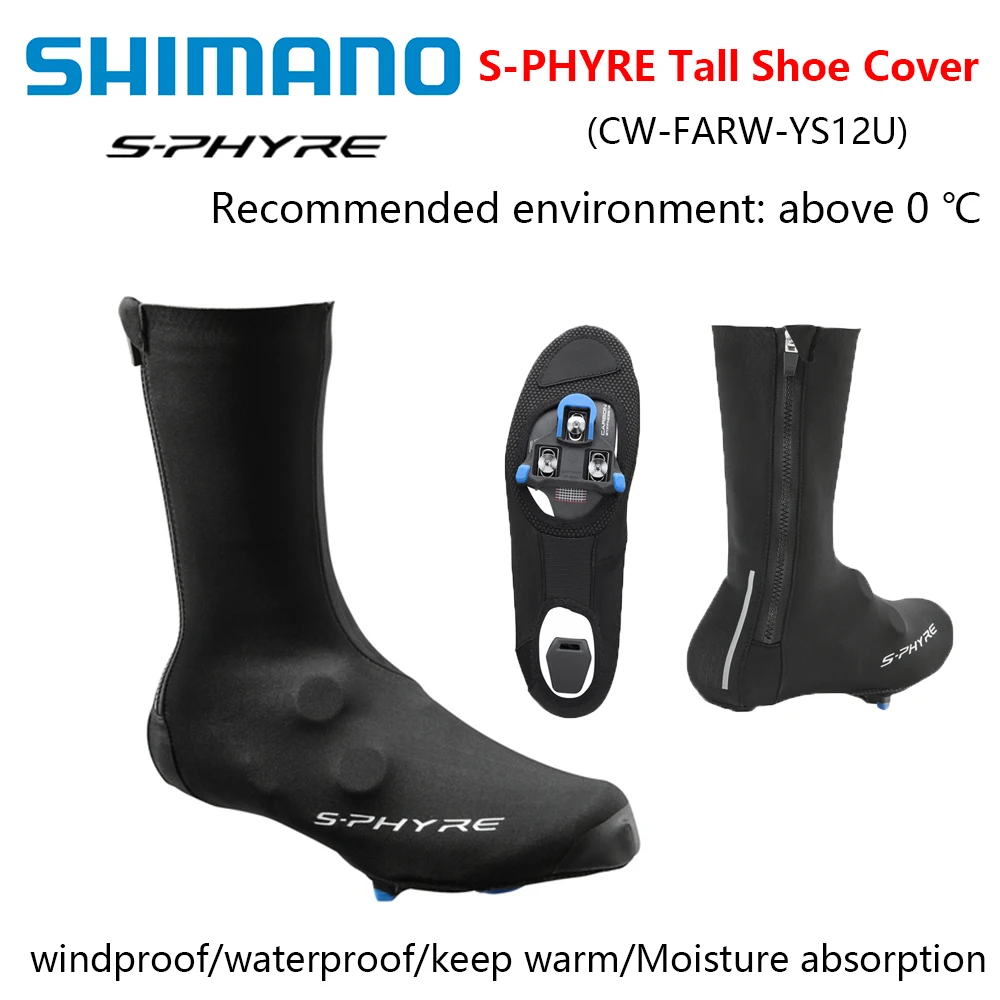 cubrezapatos-shimano-s-phyre-de-cana-alta-cortavientos-y-termicos-cubrezapatos-de-ciclismo-impermeables-con-sistema-de-cierre-automatico
