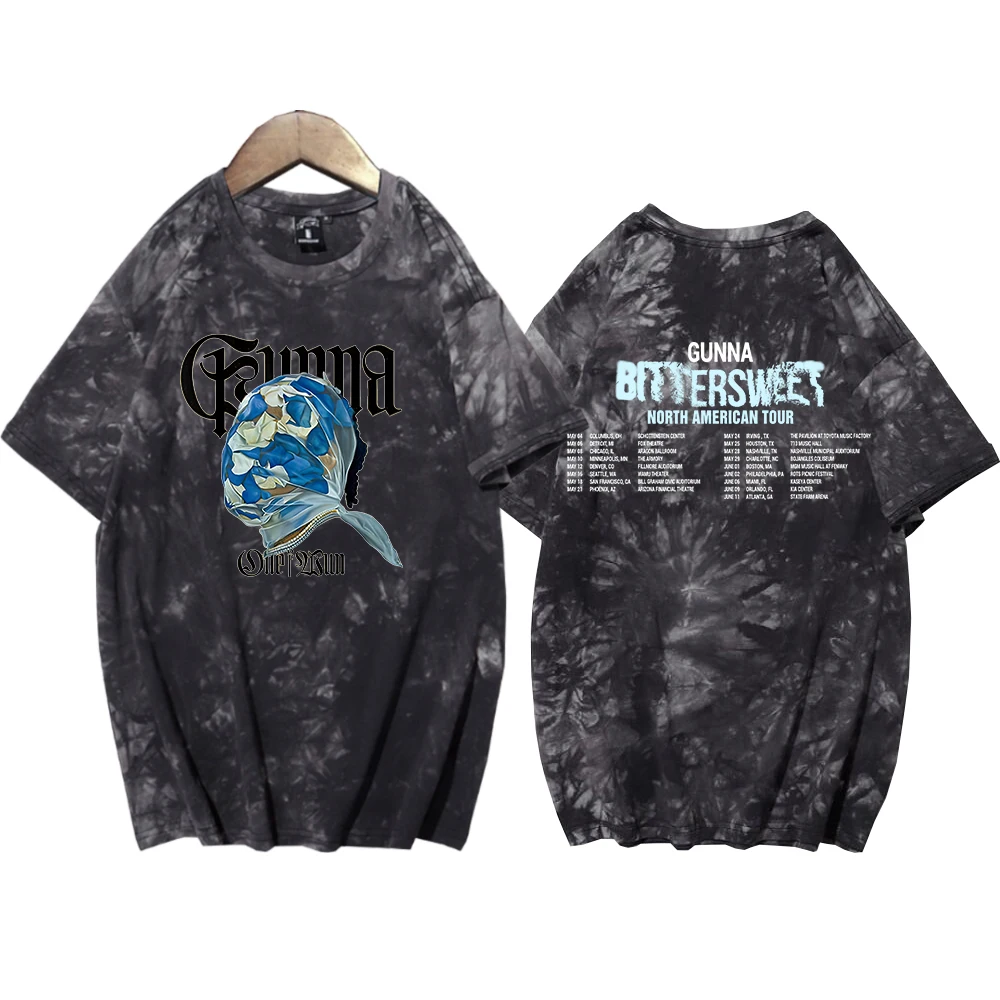 

Gunna 2024 Bittersweet North American Tour Tie Dye Shirt Unisex Round Neck Short Fans Gift