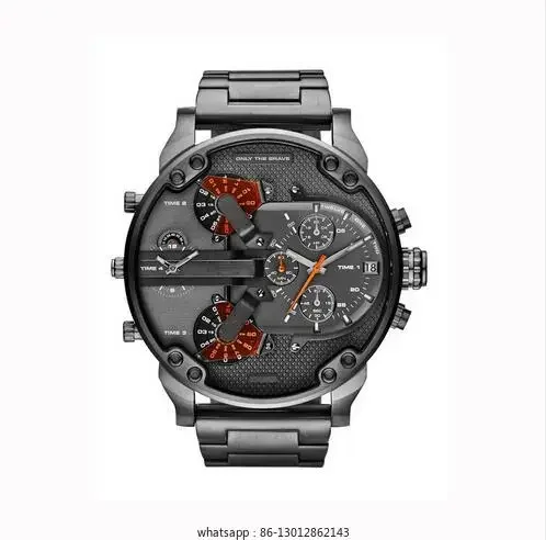 Reloj de moda de cuarzo para hombre, estilo hipster europeo y americano, con esfera grande, informal, DZ7333