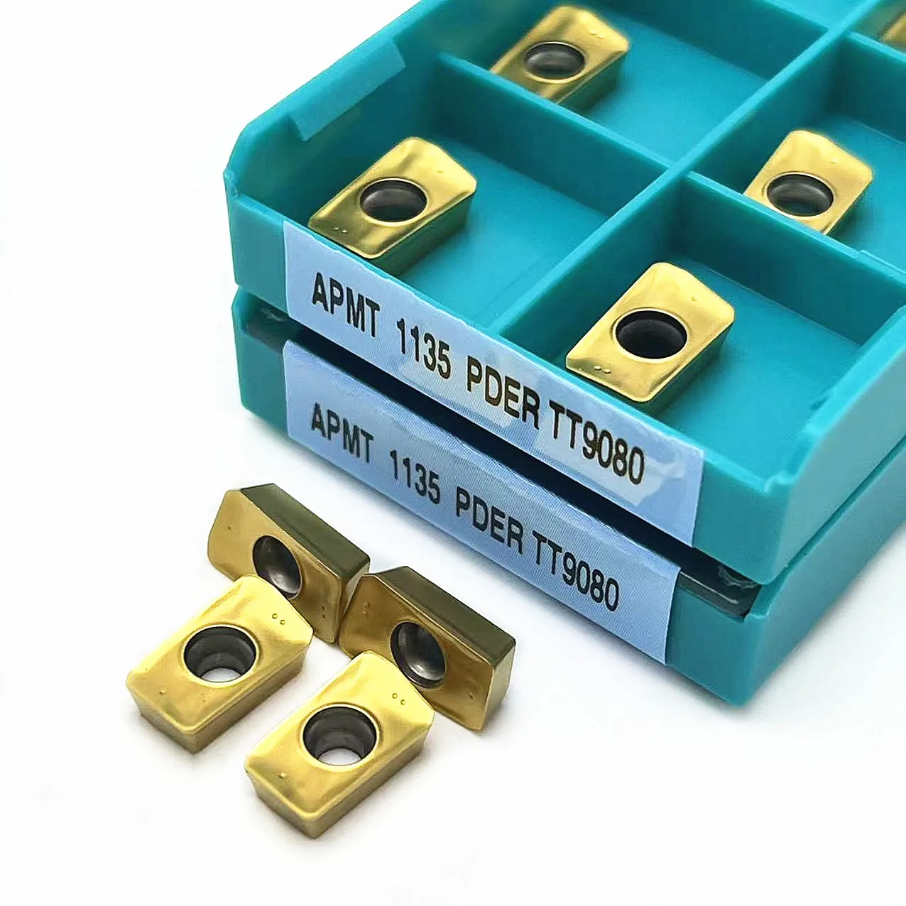 Herramienta de torneado de carburo Indexable APMT1135 PDER TT9080, herramientas de torno de metal CNC, 10 piezas, APMT 1135